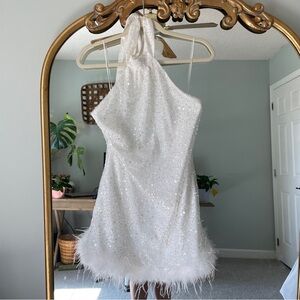 12th Tribe White Sequin Dress